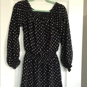 Off the shoulder patterned dress